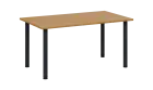 CRTR 140 jídelní stůl, kovová podnož černá, deska 25 mm, 1394x800 mm, buk royal